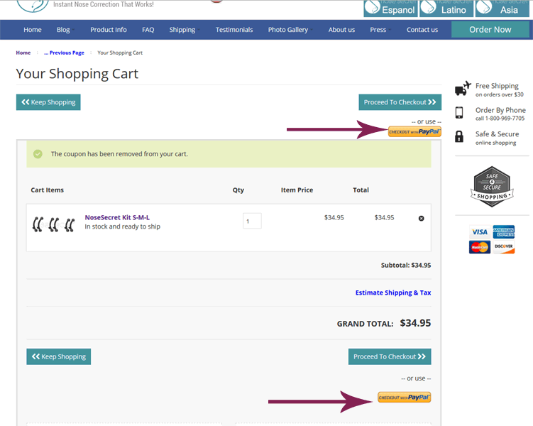 select your desired product and added to shopping cart, then